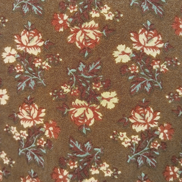 April Cornell Floral Brown/Rust Blouse Womens XL - Picture 3 of 14